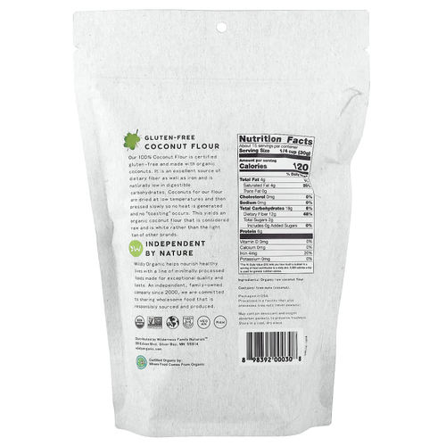 Wildly Organic, Кокосовая мука без глютена, 454 г (16 унций)