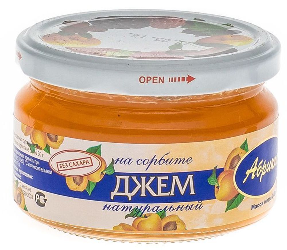 Джем Петродиет Абрикосовый на сорбите 240гр