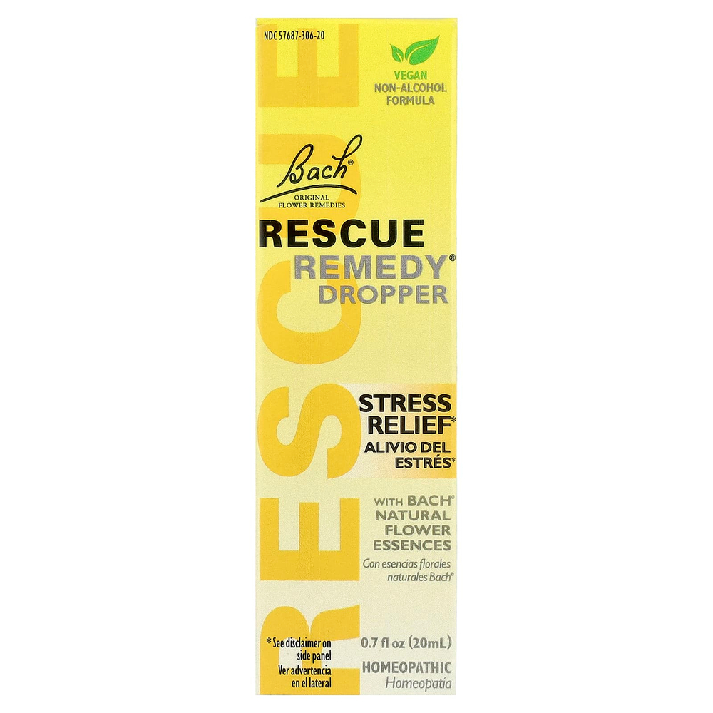 Bach, Rescue Remedy®, пипетка для снятия стресса, 20 мл (0,7 жидк. унции)