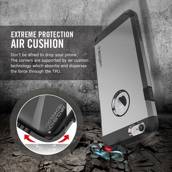 Sgp Spigen Case Tough Armor FX Smooth Black SGP11278 - Противоударная накладка с экраном для iPhone 6 / 6S