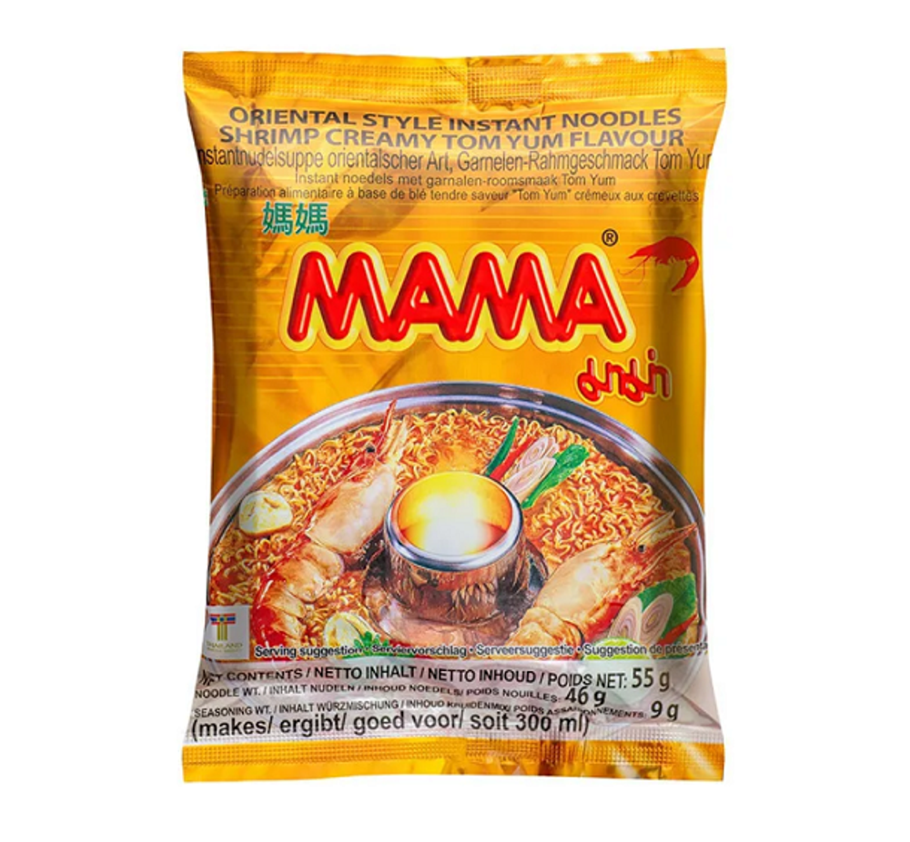 Лапша быстрого приготовления кремовый Tom Yum. (1 уп.)
