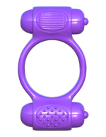 Фиолетовое эрекционное кольцо с 2 виброэлементами Magic Touch Couples Ring (Цвет: фиолетовый)