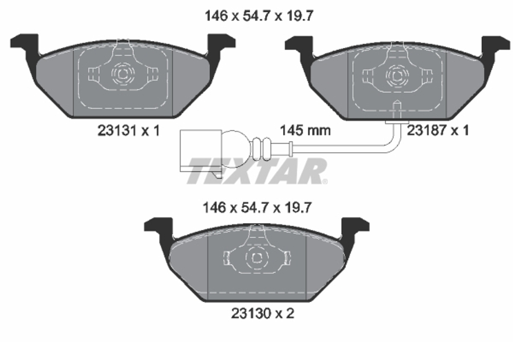 TEXTAR - 2313101-TET - Brake Pad Set, disc brake