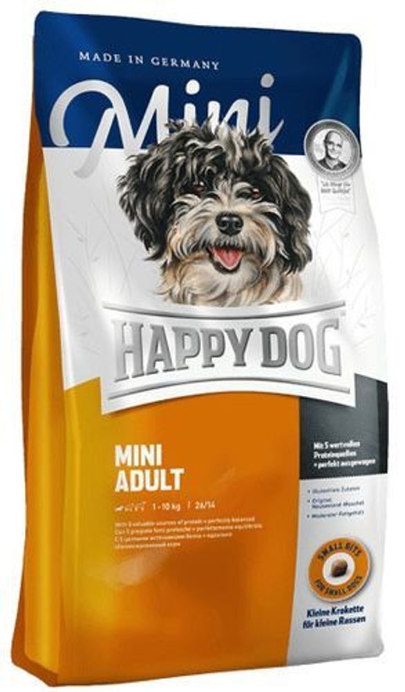 Сухой корм Happy Dog Adult Mini для взрослых собак малых пород 300 г Сухой корм Happy Dog Adult Mini для взрослых собак малых пород 300 г
