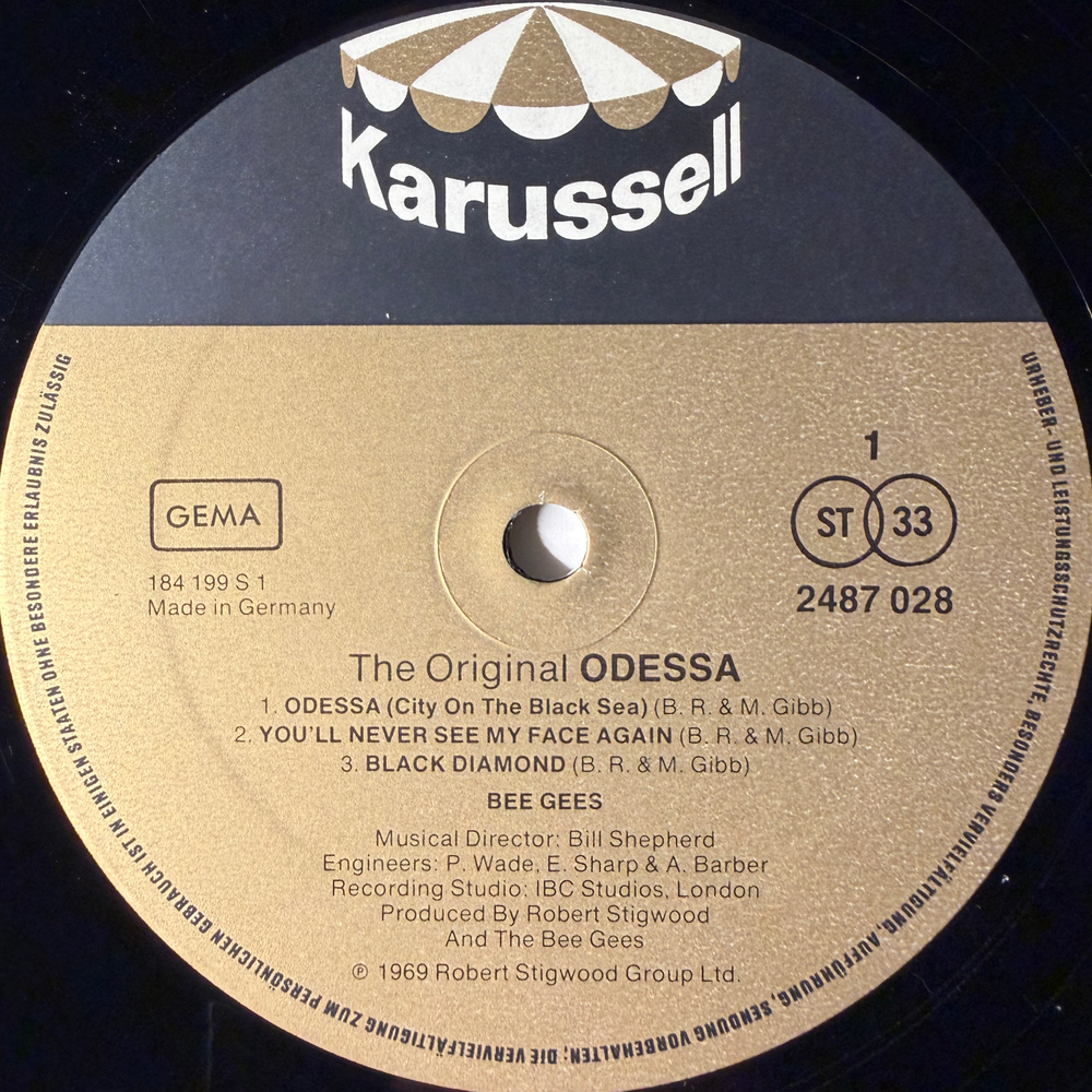 Bee Gees ‎– Odessa 2LP (Германия)