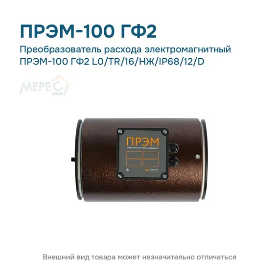 Преобразователь расхода электромагнитный ПРЭМ-100 ГФ2 L0/TR/16/НЖ/IP68/12/D
