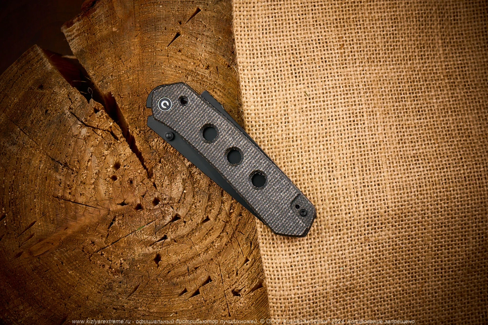 Нож Civivi Vision FG C22036-3 сталь Nitro-V Black рукоять Dark Green Canvas Micarta