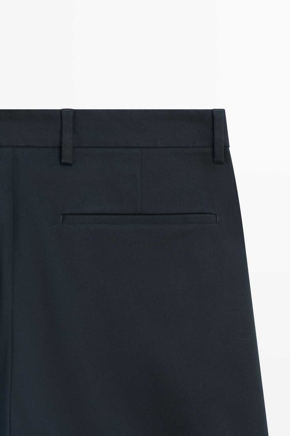 Massimo Dutti Зауженные брюки из смесового хлопка, темно-синий