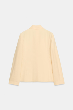 ZARA БЛЕЙЗЕР ИЗ ПОПЛИНА — ZW COLLECTION, ЦВЕТ СЛИВОЧНОГО МАСЛА