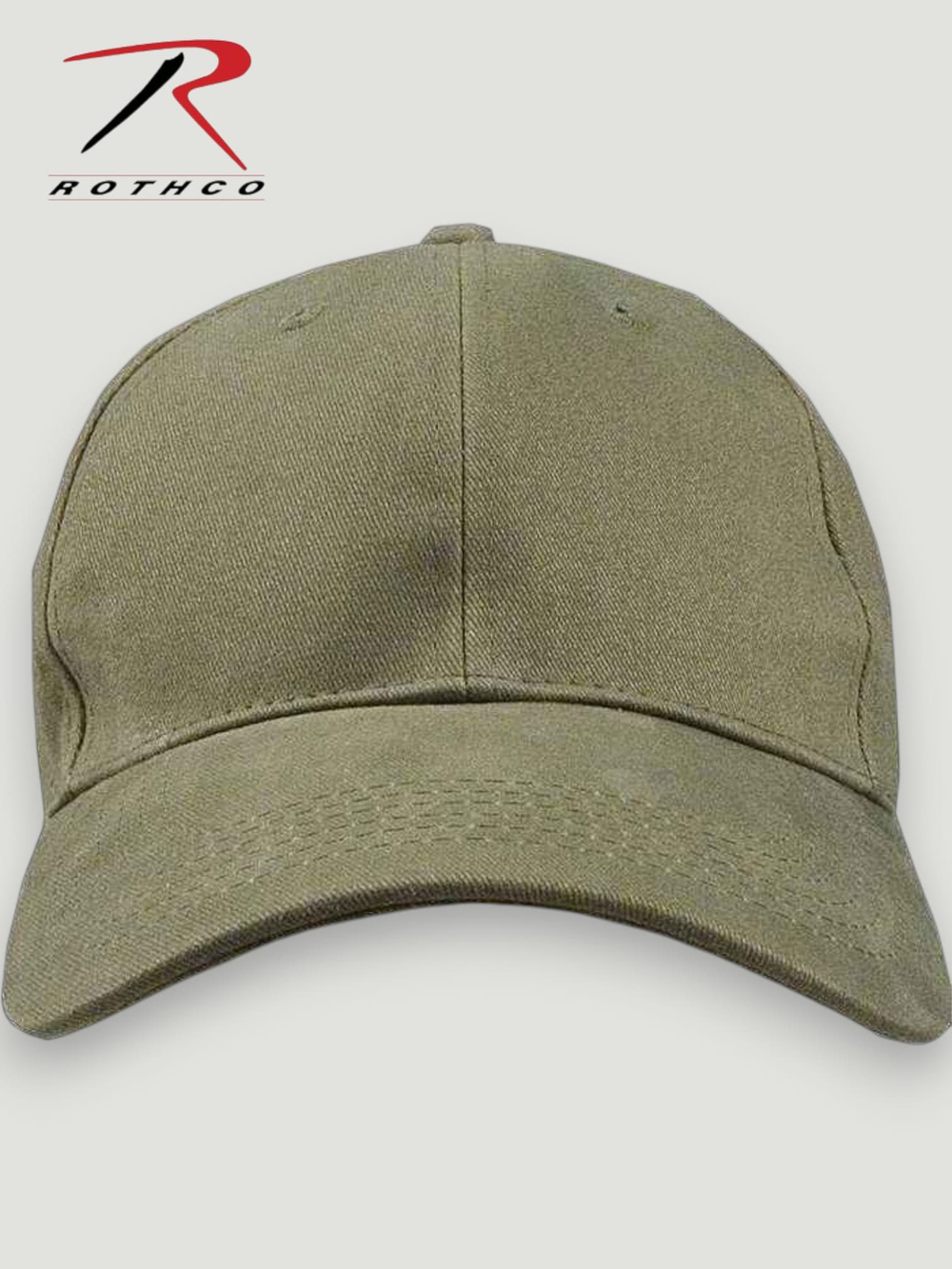 Кепка бейсболка Rothco Military Supreme Low Profile Cap Olive Drab — вид спереди