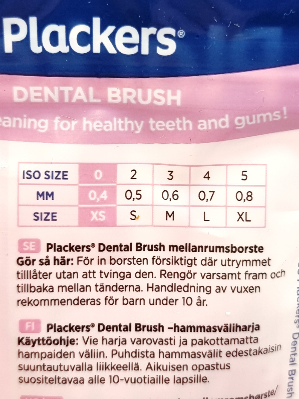 Межзубные ершики Plackers Dental Brush XS 0,4 мм 24 шт. розовые