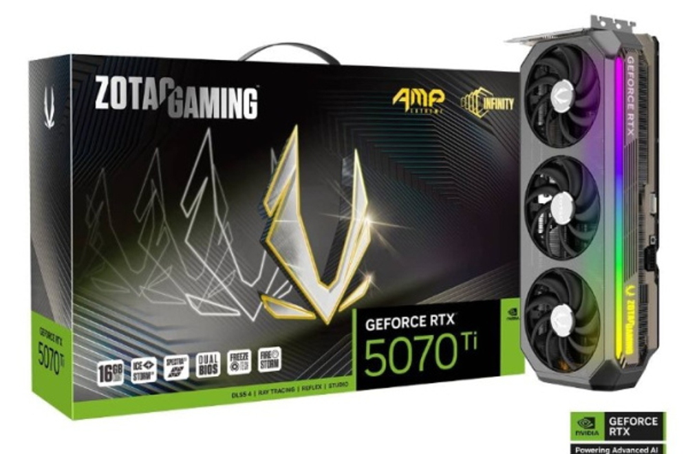 Видеокарта Zotac GeForce RTX 5070 TI AMP EXTREME INFINITY (ZT-B50710B-10P)