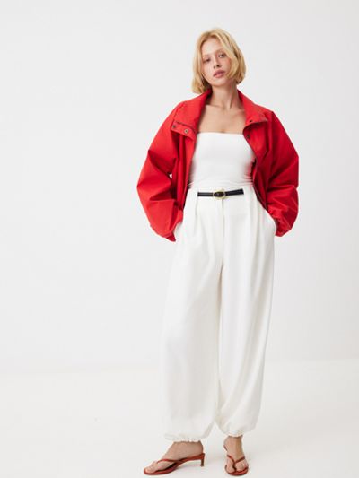 Выразительные брюки-аладдины Tailored White