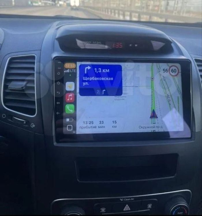 Магнитола для KIA Sorento 2 XM 2012-2016 (климат на ШГУ, рамка большая) - FarCar S400-TS18 монитор 9.5" QLED на Android 14, CarPlay, 4G SIM-слот