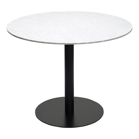 Стол обеденный Marble, D100 см, белый натуральный мрамор