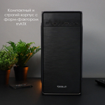 Корпус ТЕСЛА (TESLA) 1708BM, Без БП, mATX, чёрный, 2xUSB2 (TSL-1708-BM)