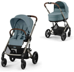 Коляска Cybex Balios S Lux TPE complete Cloud G Almond Beige Plus 3 в 1 Stormy Blue с дождевиками