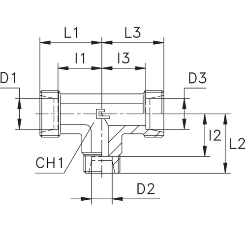 Соединение PRT DL08 06 08 (корпус)