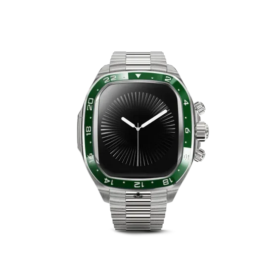 Корпус для Apple Watch CRCS46 - Серебристый/Зелёный