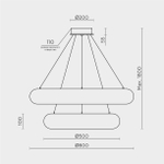 Подвесной светильник MODELIGHT MDL.8485.800.500PL BS