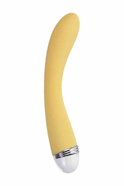 Желтый вибратор Calla - 22 см. (Цвет: желтый)