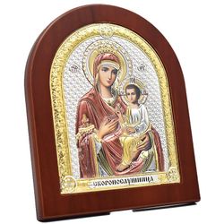 Скоропослушница. Маленькая икона Божьей Матери в серебряном окладе.