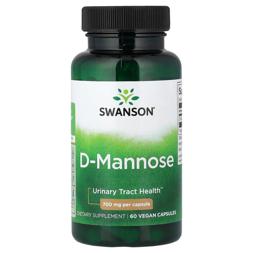 Swanson Vitamins, D-манноза, 700 мг, 60 веганских капсул