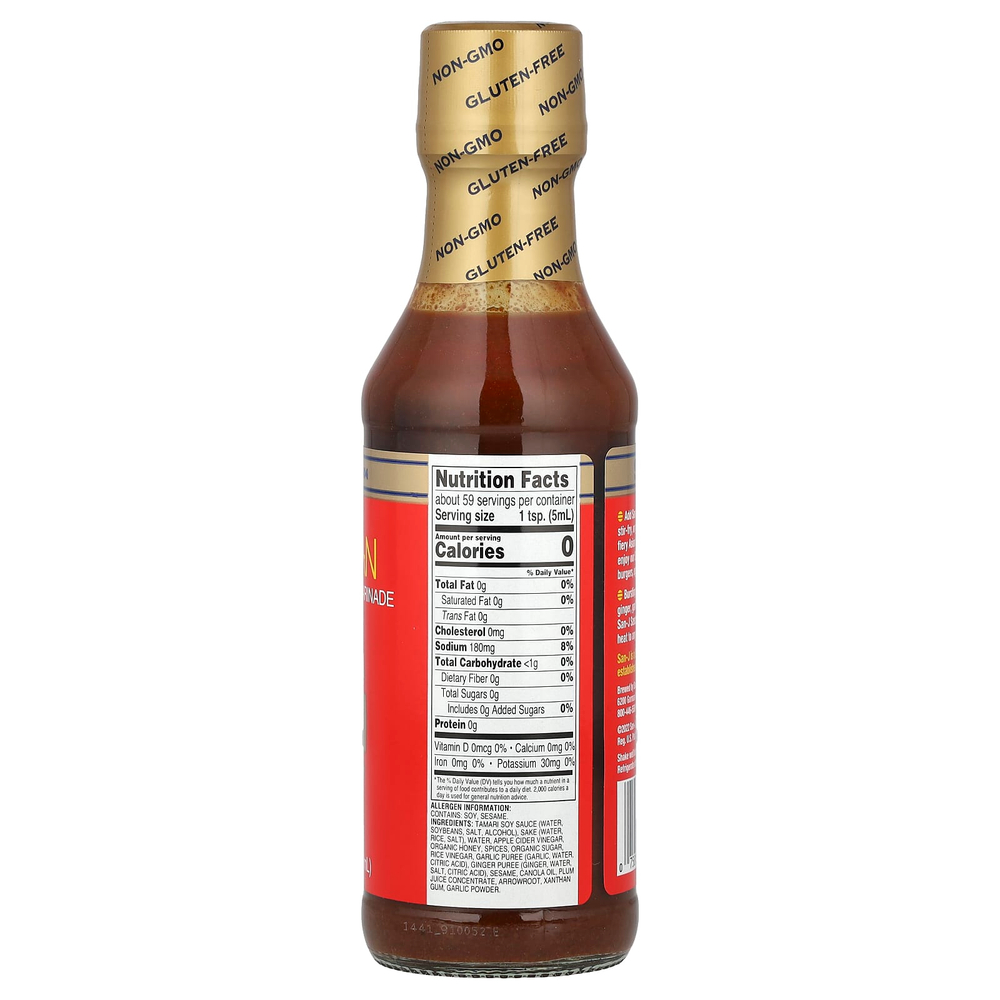 San-J, сычуаньский острый соус для жарки и маринада, без глютена, 296 мл (10 жидк. унций)