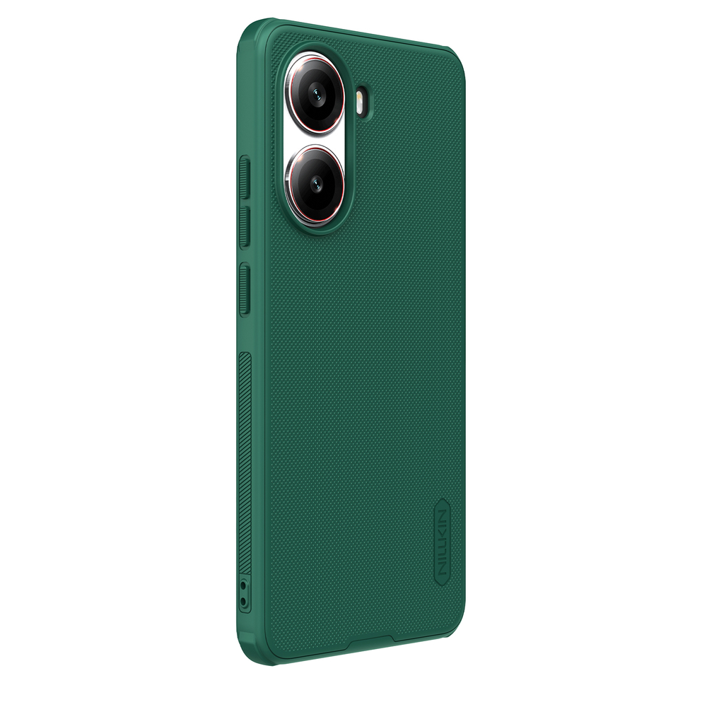 Усиленный чехол зеленого цвета (Dark Green) от Nillkin для Xiaomi Redmi Turbo 4, серия Super Frosted Shield Pro