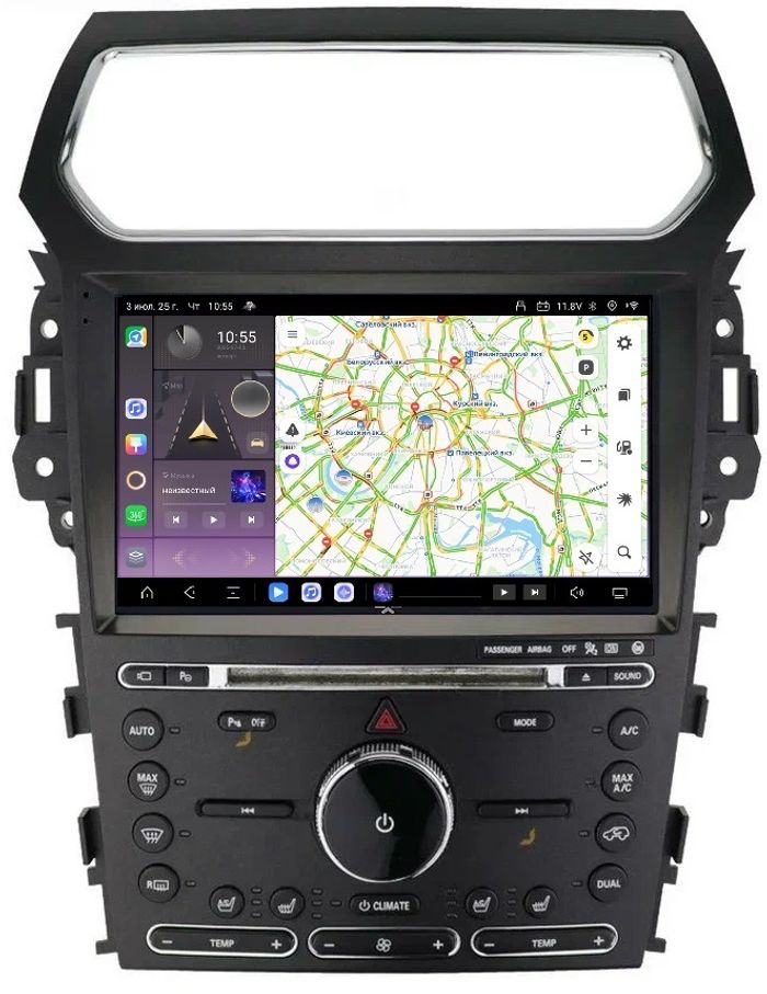 Магнитола для Ford Explorer 2011-2019 - Kuberg QLed, Android 13, Быстрейшая, CarPlay, SIM-слот