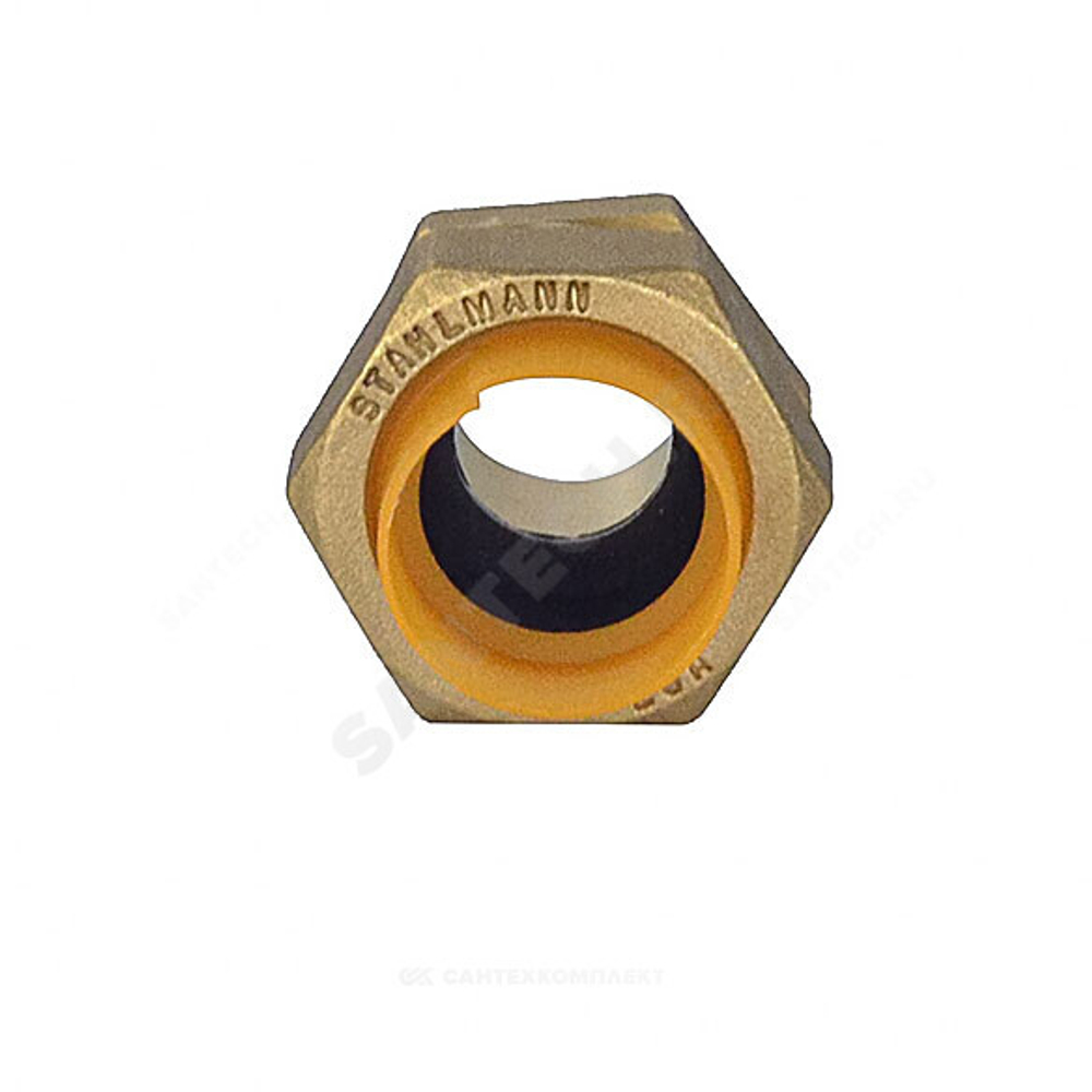 Муфта латунь 20Aх3/4" обжим/НР для газоснабжения STAHLMANN SSMG2003/4BGZ