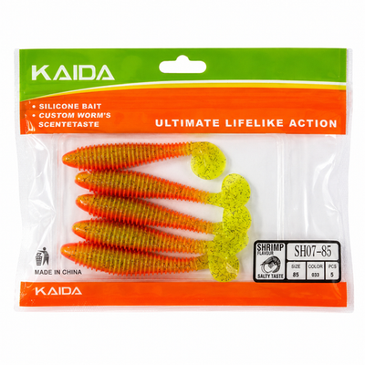 Набор силиконов KAIDA SH07-85 8.5см 5шт COL033 №94