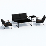 Диван двухместный Ideal Patio ФЕСТА черный