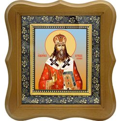 Кирилл Казанский (Смирнов), священномученик, митрополит. Икона на холсте.