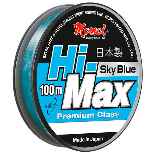 Леска Hi-Max Sky Blue 0,20 мм., 4,5 кг, 100 м, голубая