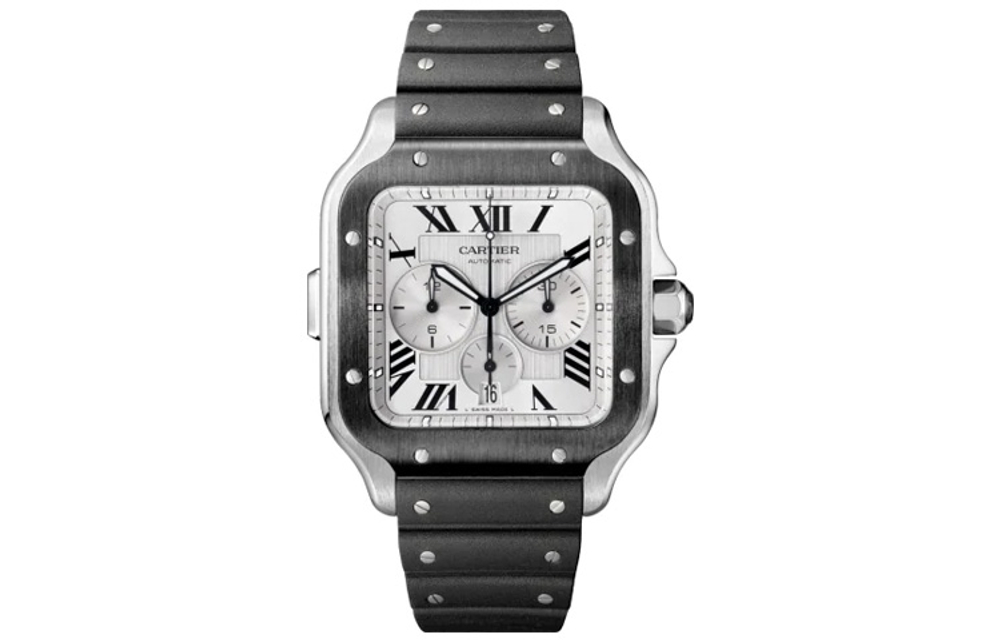 CARTIER SANTOS DE Mechanical Movement 100m Water Resistance Men"s Watches Watch 43.3*51.3mm White Dial