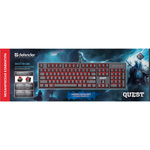Клавиатура Defender Quest GK-596, USB, черная (механическая)