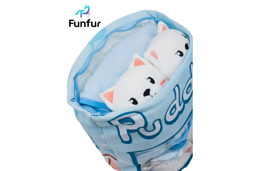Игрушка подушка с пледом Funfur Pudding