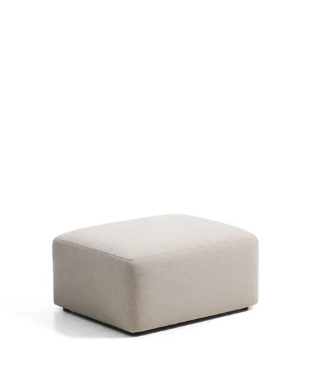 Пуф для ног Blok из бежевой синели, 90 x 74 см