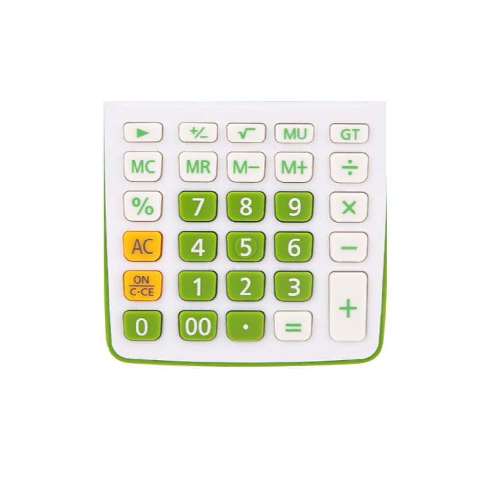 Калькулятор Deli 12 раз. зеленый E1238/GRN (145х104.5х27.4 мм)