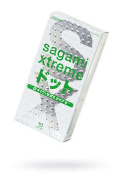 Презервативы с точечно-ребристой текстурой Sagami Xtreme Type-E, 10 шт