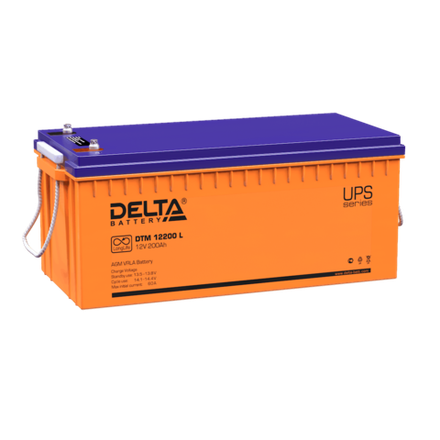 Аккумулятор DELTA DTM 12200 L | 200 Ач | 12В AGM