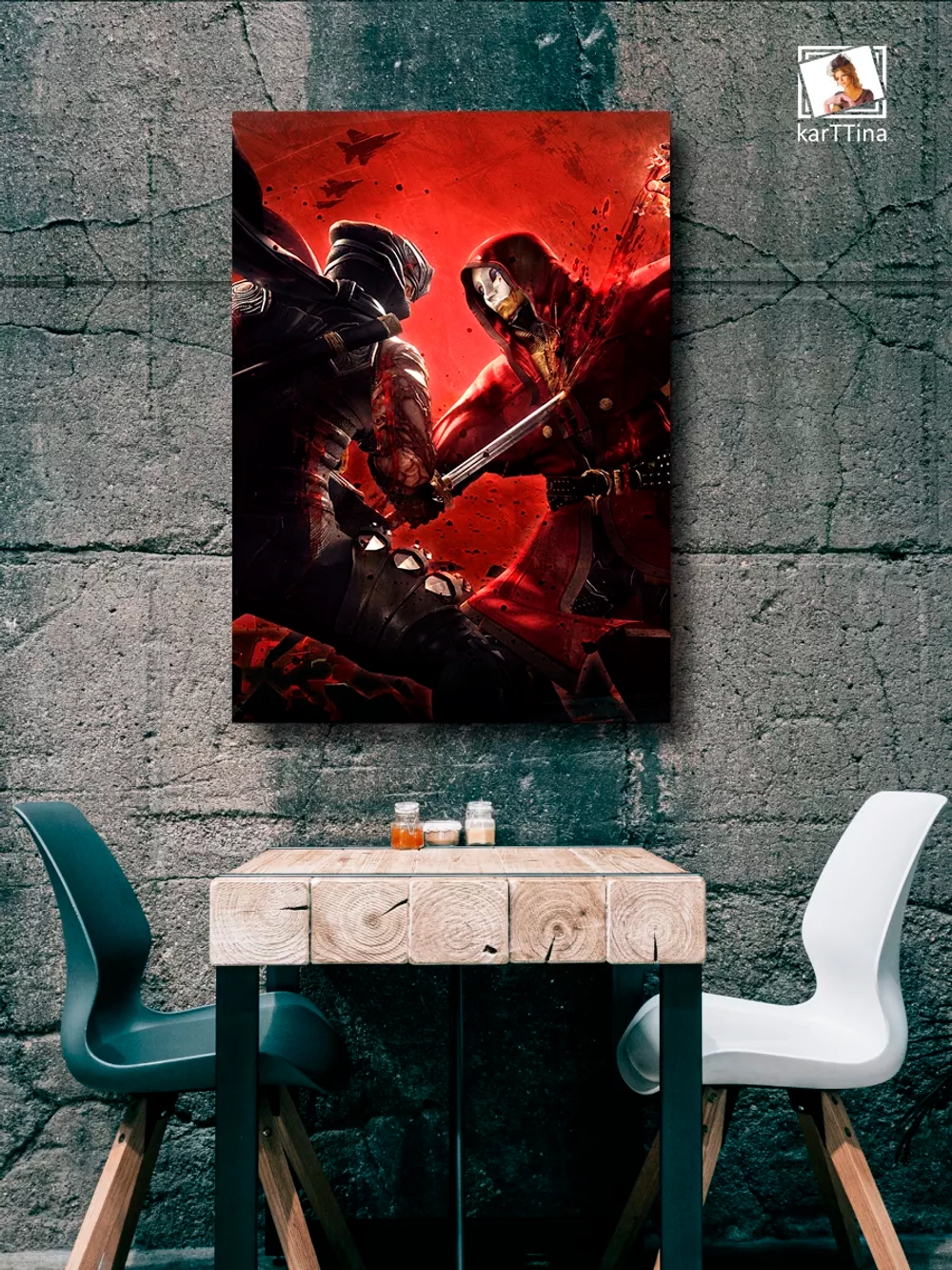 Интерьерная картина "Ninja Gaiden", 50х70см 1шт.