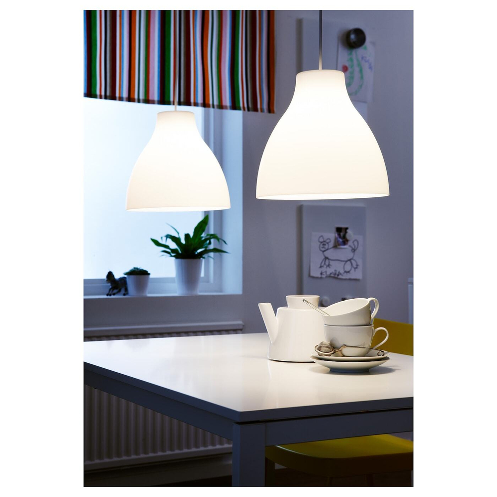 IKEA MELODI  (ИКЕА МЕЛОДИ)  -  Подвесной светильник, белый, 38 см