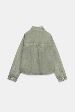 ZARA ДЖИНСОВАЯ КУРТКА Z1975, ХАКИ