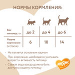 Лакомство для кошек Мнямс "Выведение шерсти" хрустящие подушечки с цыпленком 60 гр - 10 шт
