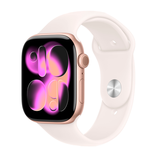 Умные часы Apple Watch Series 11 GPS, 46mm, Rose Gold Aluminium Case with Light Blush Sport Band, S/M