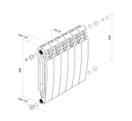 Радиатор алюминиевый Royal Thermo Biliner Alum 500 4 секции
