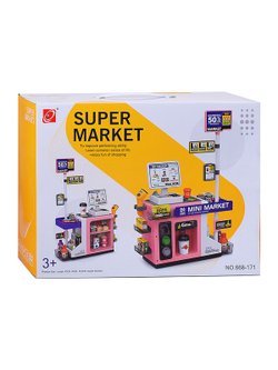 Игровой набор супермаркет с кассой и звуковыми эффектами (668-171)