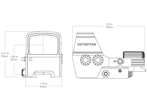 Коллиматор Vector Optics VictOptics SRD 1x23x33 four-reticle